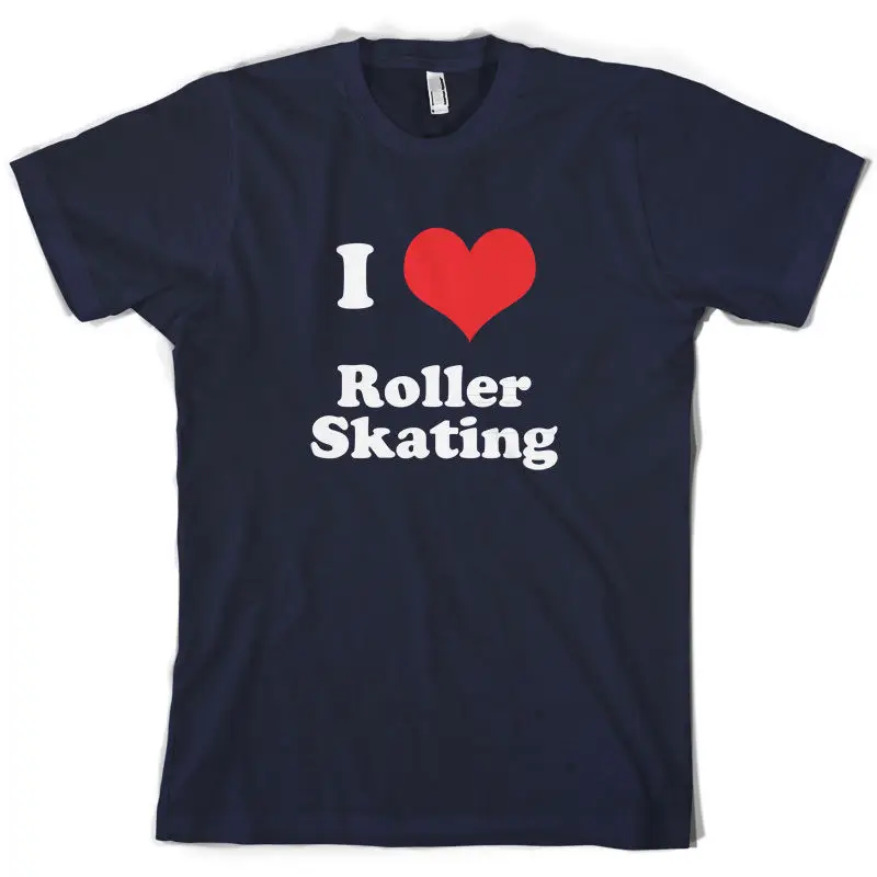 

I Love Roller Skating - Mens T-Shirt - 10 Colours - Skates - Equipment - Present Mans Unique Cotton Short Sleeves O-Neck T Shirt