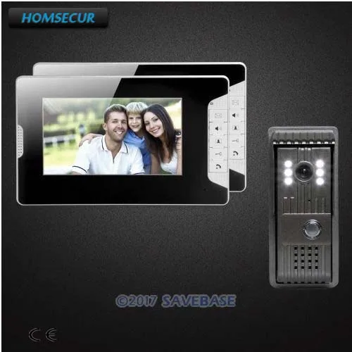 

HOMSECUR 1V2 7inch Wired Video Door Entry Phone Call System with Intra-monitor Audio Intercom