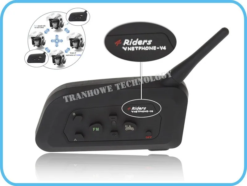4 Rider 1200 м FM полный дуплексный BT Bluetooth мотоциклетный шлем домофон с шумоподавлением Переговорная гарнитура