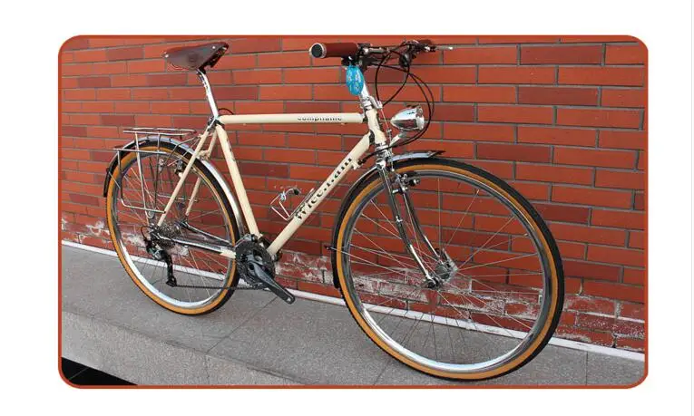 Top 700C road bike recuperation city bike Reynolds520 frame / front fork 27 speed BICYCLE 13