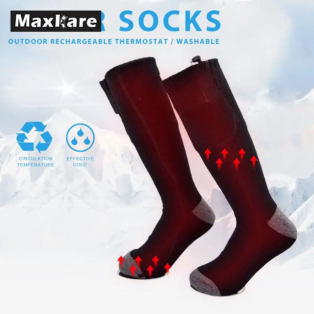 

28*10*3cm Foot Wear Guard Brace Multifunctional Heated Ski Socks Safety Breathable Feet Warmer Heater Sportswear Snowboard