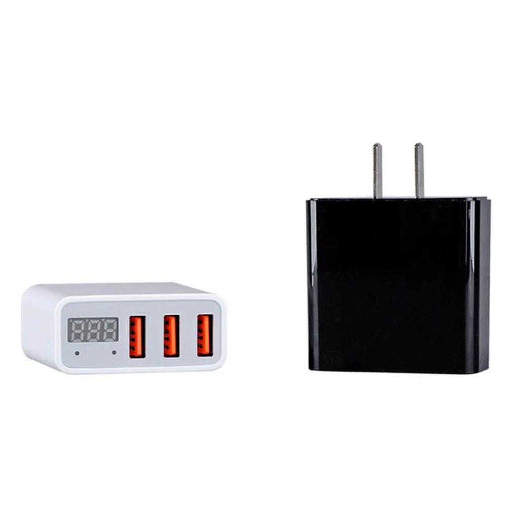 3 منافذ USB السفر شاحن الهاتف المحمول اللوحي شحن محول 5 V 3.4A LED عرض الجهد الحالي 3 منافذ USB السفر شاحن الهاتف المحمول اللوحي شحن محول 5 V 3.4A LED عرض الجهد الحالي