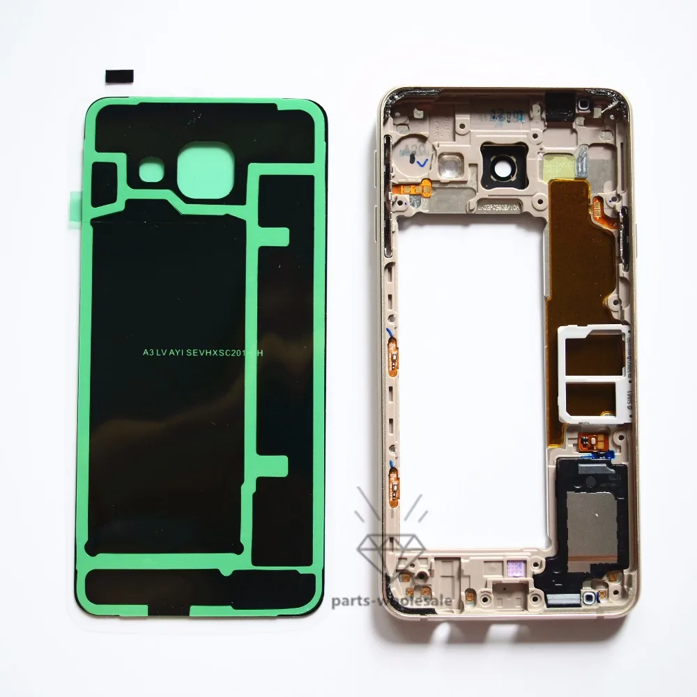 Original Replacement Back Battery Case Middle Frame Sim Card Tray For Samsung Galaxy A310 A3 2016