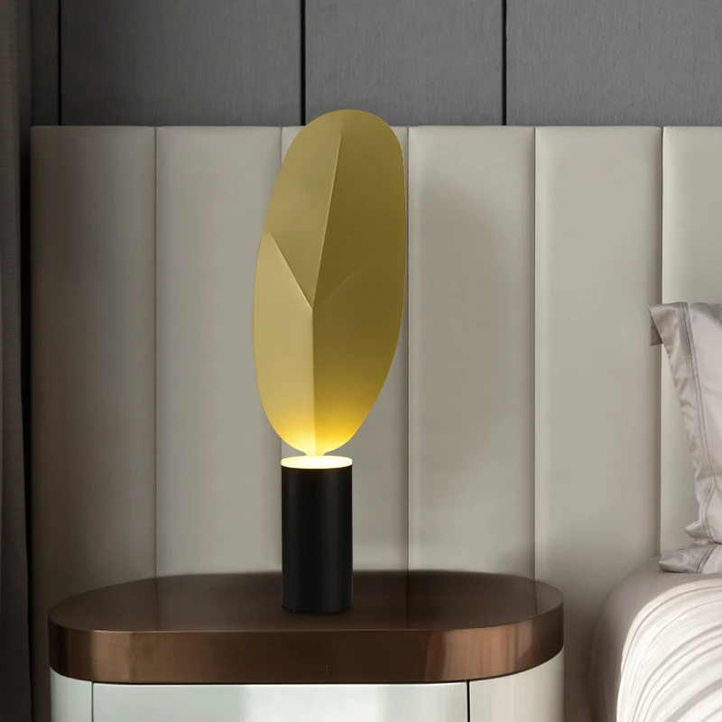Современное украшение в виде листика настольная лампа для спальни простого прикроватная лампа для чтения настольная лампа светильник
