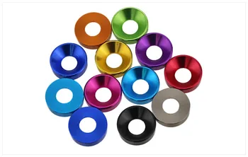 

Aluminum alloy washer Colorful for flat head Countersunk head screw bolt washer M2 M2.5 M3 M4 M5 washer model