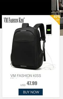 VM Мода поцелуй высокого качества usb зарядка Sac Dos Pc 15,6 Pouces дорожная упаковка водостойкий износостойкий рюкзак для ноутбука