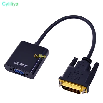 

300PCSs DVI-D to VGA Adapter 24+1 25Pin DVI to 15Pin VGA Converter Cable for PC Desktop Notebook HD 1080P Monitor Display