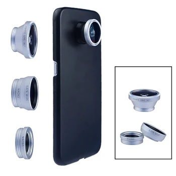 

Apexel Camera Lens With Case 3in1 Fish Eye Lens Wide Angle Macro lens For Samsung Galaxy S7 edge plus S6/5/4/3 CL-85