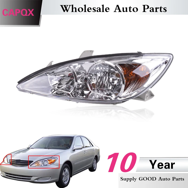 CAPQX желтый высококачественный налобный фонарь для Camry 2001 2002 2003 2004 ACV3 MCV30 замена передней фары