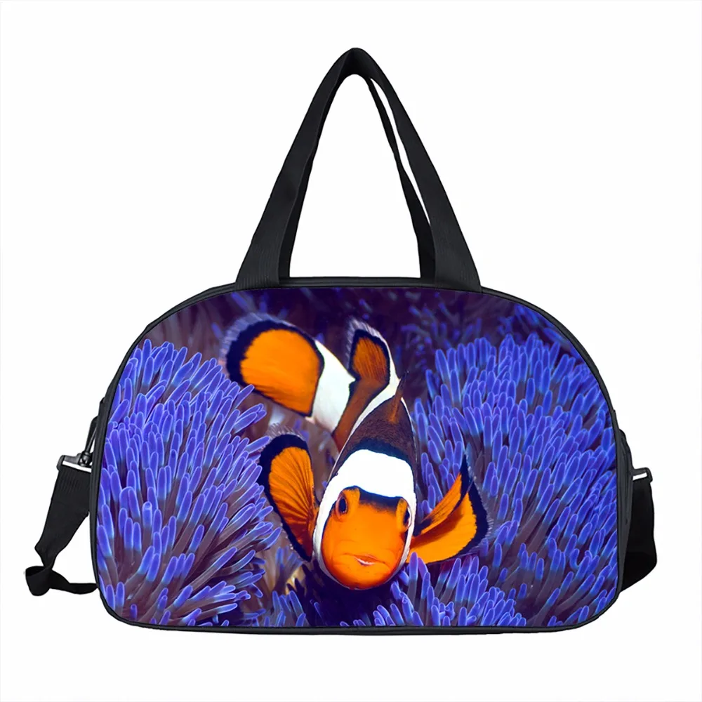 Tropical Fish Men Travel Luggage Bag The Underwater World Travel Hand