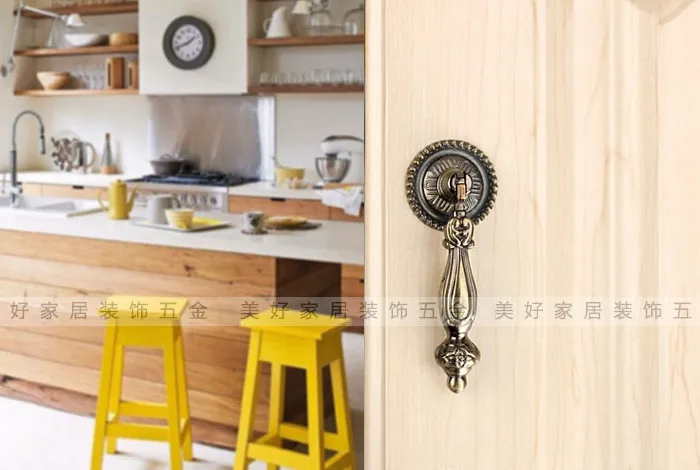 Furniture Handle & Knob European classical carved antique copper Zinc alloy cabinet drawer furniture cabinet handle 65MM Furniture Handle & Knob European classical carved antique copper Zinc alloy cabinet drawer furniture cabinet handle 65MM