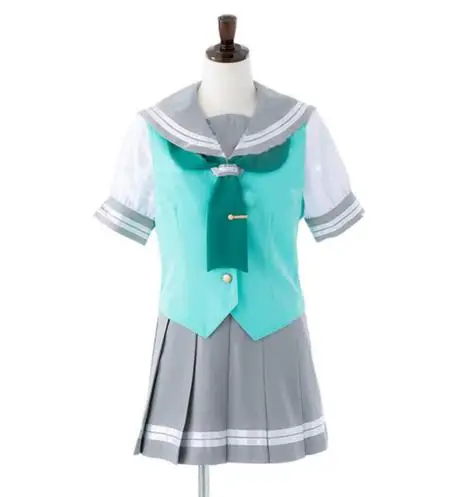 

Free shipping halloween Love Live! Sunshine!! Aqours Matsuura Kanan Ohara Mari JK School Uniforms Cosplay Costume