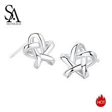 SA SILVERAGE 925 Stud Earrings Earings Female Classic Brincos Sterling Silver Star Stud Earrings for Women Fine Jewelry Silver SA SILVERAGE 925 Stud Earrings Earings Female Classic Brincos Sterling Silver Star Stud Earrings for Women Fine Jewelry Silver