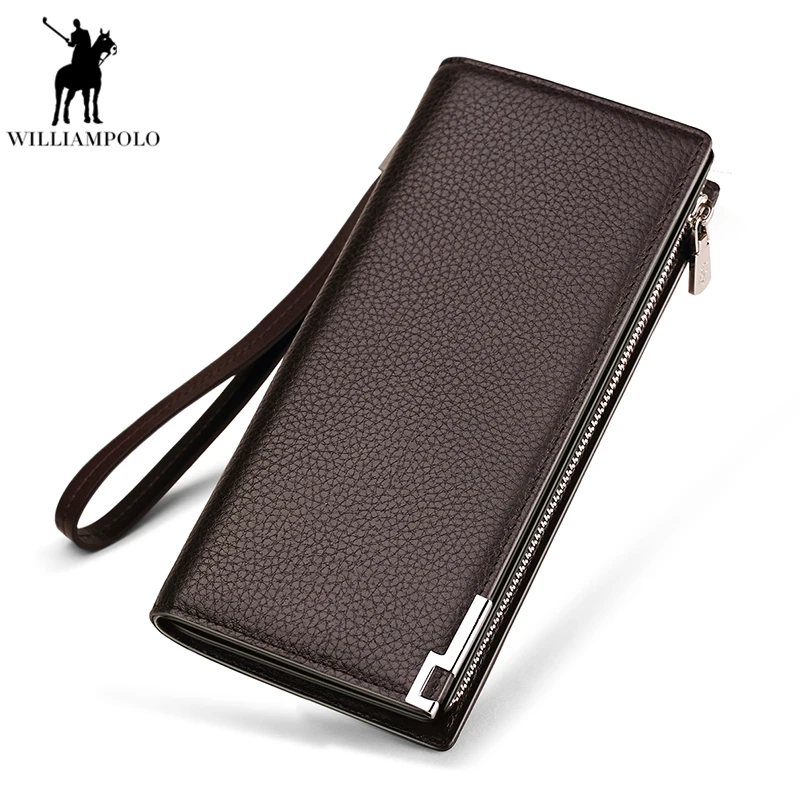 

Williampolo Genuine Leather famous brand men wallet Business luxury purse Interior Zipper Pocket nightmare before christmasPL129