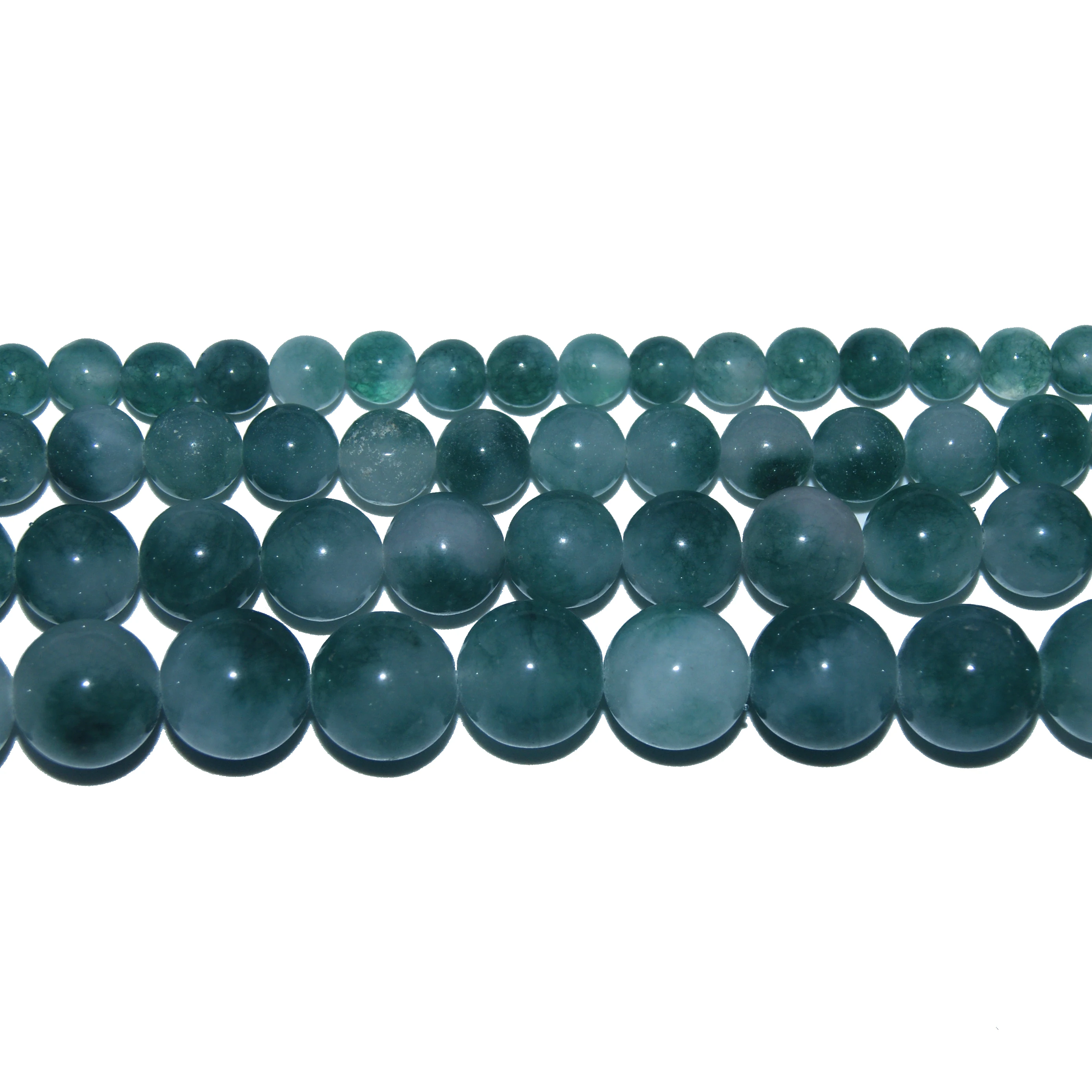 

Wholesale Natural Stone Green Jades Round Loose Beads 6 8 10 12 MM Pick Size For Jewelry Making DIY Bracelet Necklace Material