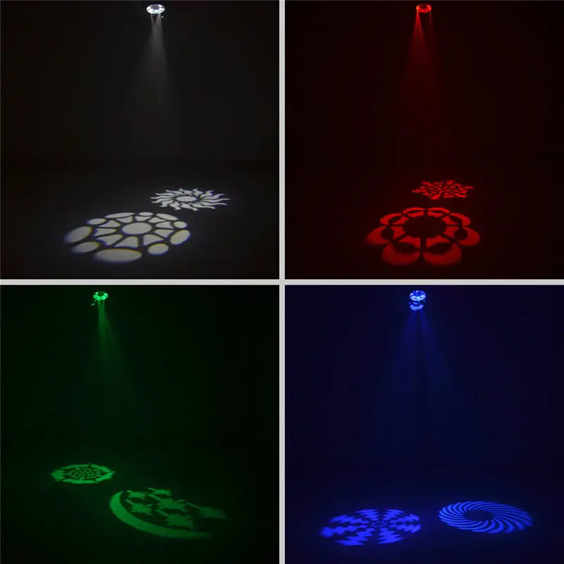 Padrões de Rotação Lâmpada do Projetor Festa em Casa Aucd 8 Olho da Dmx Rgbw Led Feixe Movendo Gobos Ray Iluminação Cénica Disco dj Luzes Le 8eg 6 dmx stage light