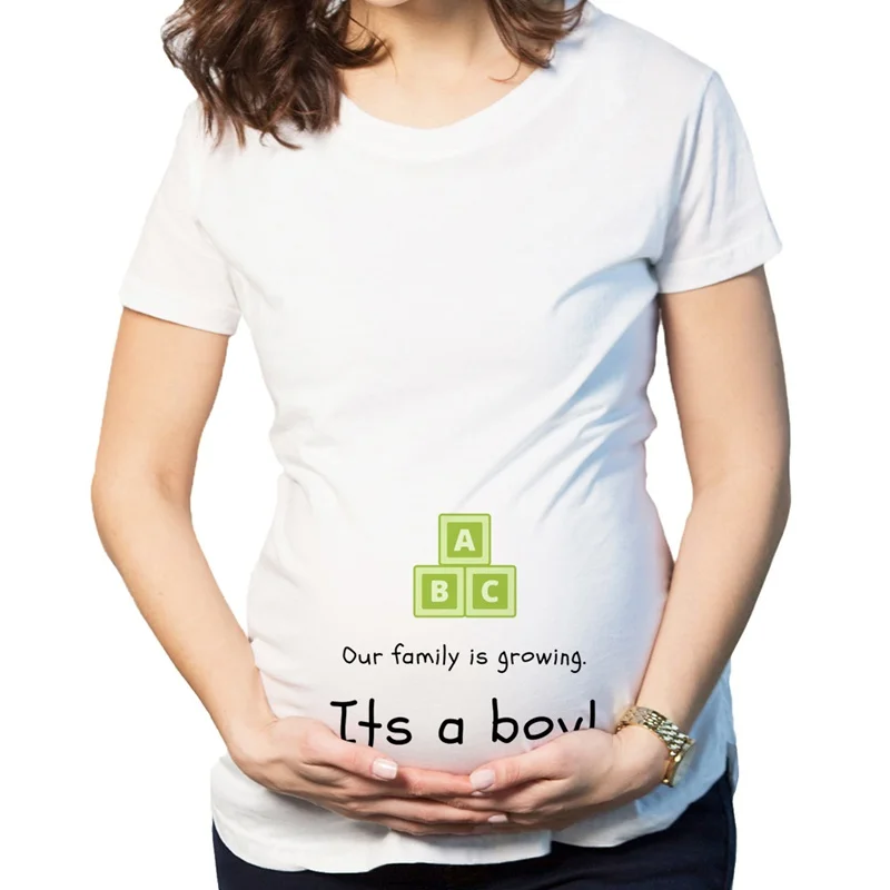 Chivry/ летняя футболка для беременных и беременных; женская футболка с коротким рукавом и рисунком для мамы и ребенка; Одежда для беременных; топы размера плюс - Цвет: Style 2