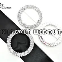 Высококачественная круглая алмазная пряжка, используемая для повязки на стул \ пояс для стула другое свадебное украшение