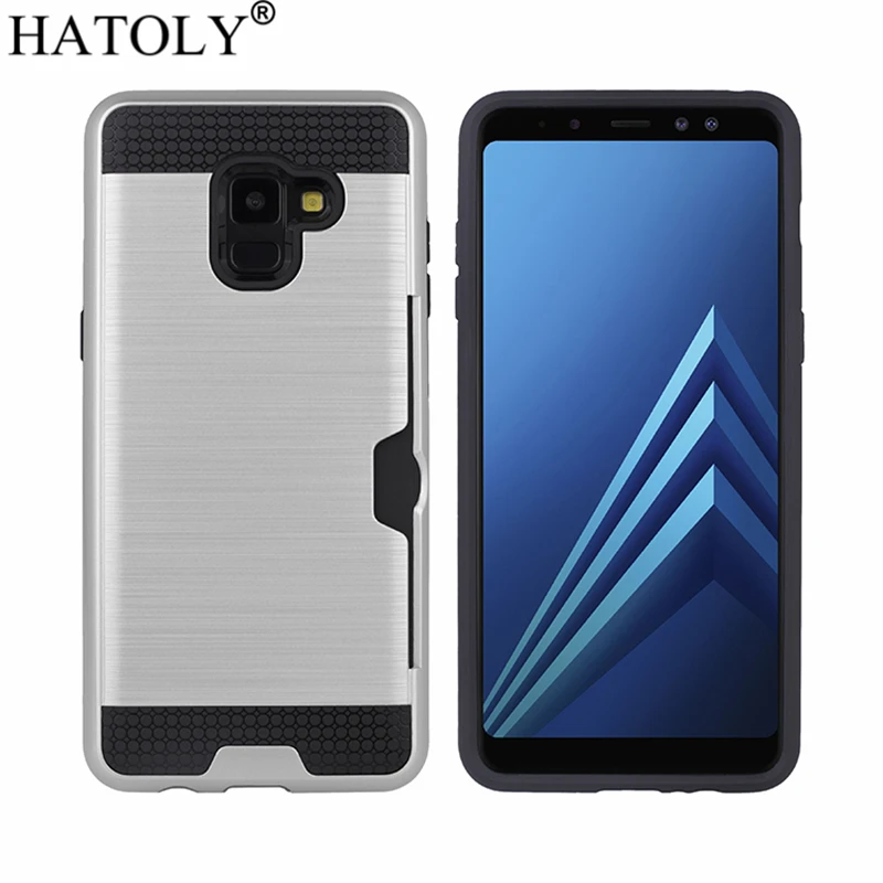 Hatoly чехол для samsung Galaxy A8 2018 Чехол-Броня с эффектом силиконовый резиновый жесткий