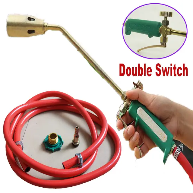 Hose Propane Weed Burner Torch Weed Killer Gas Piezo Fire Lighter 