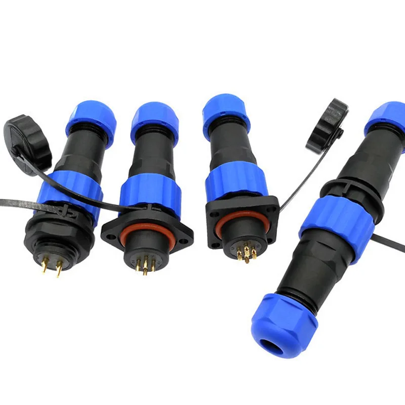 

SP16 waterproof connector IP68 cable connector plug & socket Male and Female 2 3 4 5 6 7 9 Pin