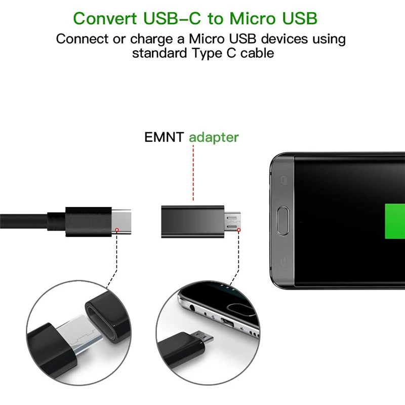 3 шт. Тип C к Micro USB Android телефон кабель зарядное устройство конвертер для samsung Xiaomi huawei Usbc к Microusb Зарядка адаптер