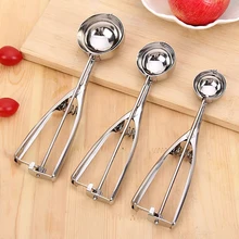 Новинка, кухонная ложка для картофеля из нержавеющей стали с пружинной ручкой, кухонные аксессуары, опт, 3 размера на выбор