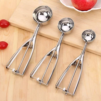 

Stainless Steel Ice Cream Mash Potato Scoop Ice Ball Maker Kitchen Ice Cream Meat Ball Spoon Kitchen Accessories 3 size