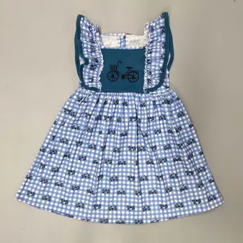 

CONICE NINI Boutique Giggle Moon Remake Baby Clothes Cotton Toddler Girls Kids Dress Wholesale Clothing Dress LYQ906-883