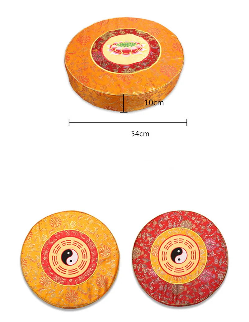 1 шт. футонный Коврик для медитации сидящий круглый коврик Будды 55x55 см Tai Chi религиозная супер толстая губка с рисунком лотоса