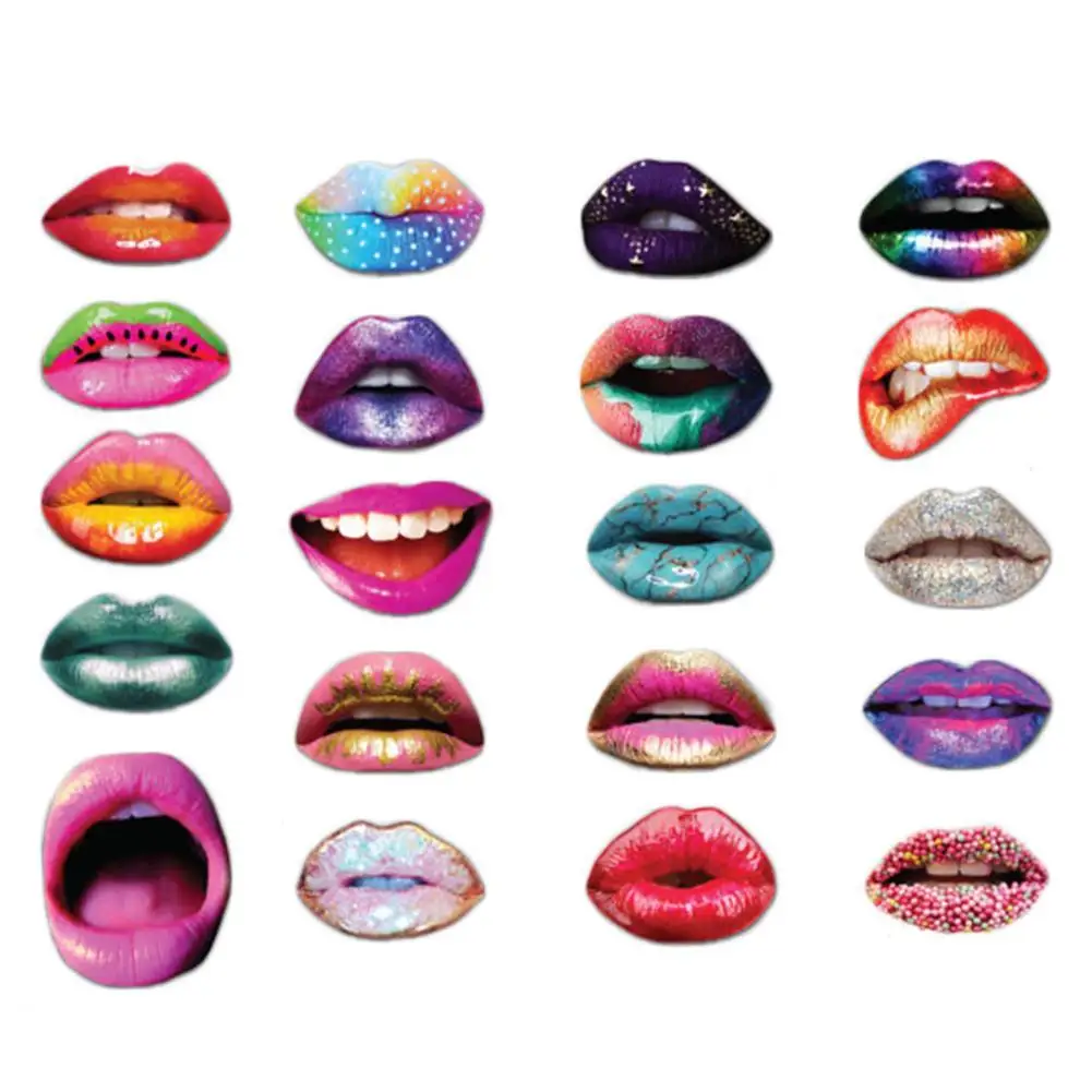 

20pcs/pack Funny Lip Mouth Photo Props Booth On A Stick For Women Girls Wedding Birthday Photo Props Party Supplies