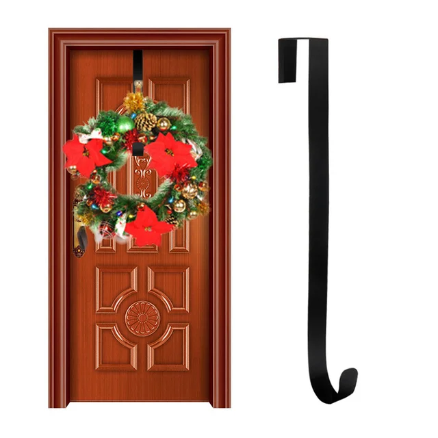 Wreath Hanger Over The Door Larger Metal Hook For Christmas Wreath Hanger Over The Door Larger Metal Hook For Christmas Front