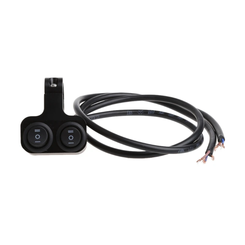 Dual 22mm Motorcycle Handlebar High Low Beam Headlight Spot Light On Off Switch DC 12V Waterproof Light Switch