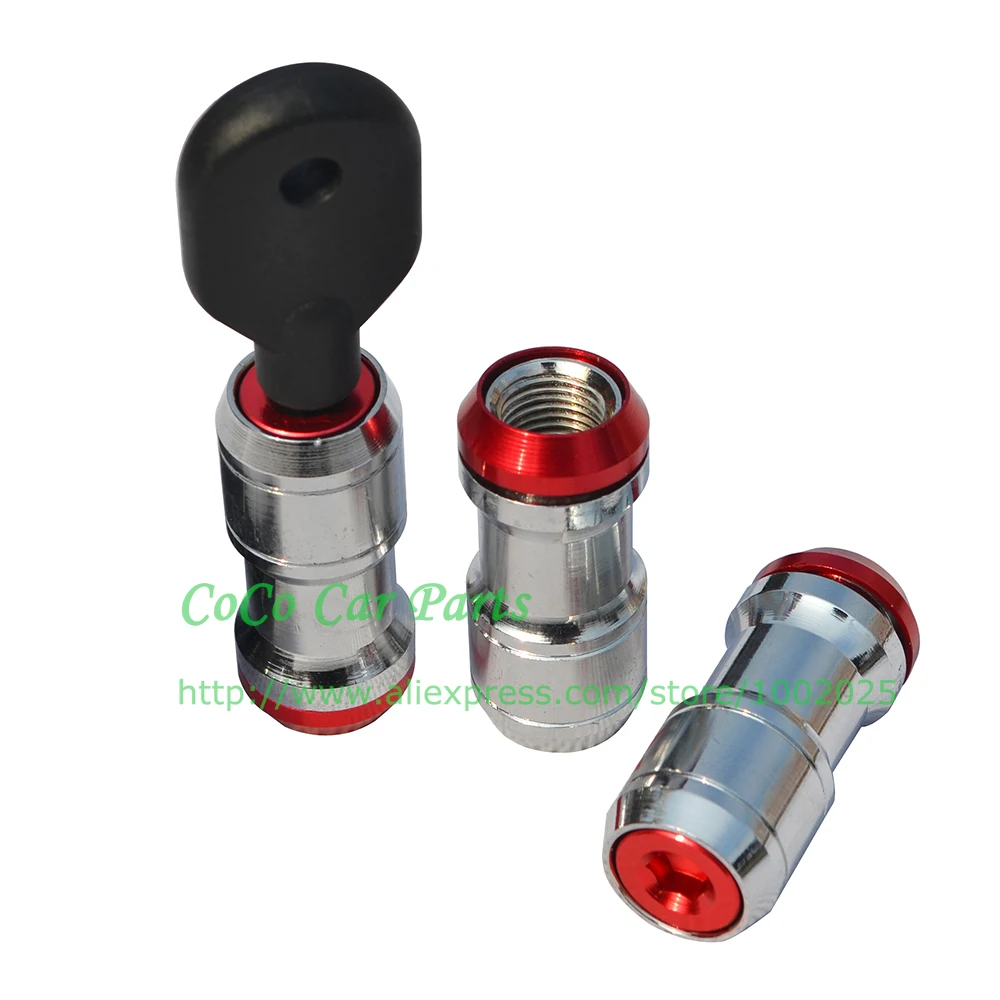 Red volk wheel lug nut (4)