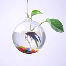 Висит Стекло Цветочная ваза для растений Аквариум Террариум контейнерный горшок Декор 12/15 см(диаметр