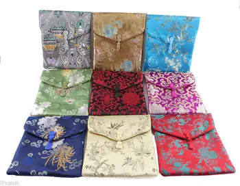 

Wholesale 5pcs Chinese Classic Silk Pad/Tablet/Ebook Purse/Wallets/Pouch Bags