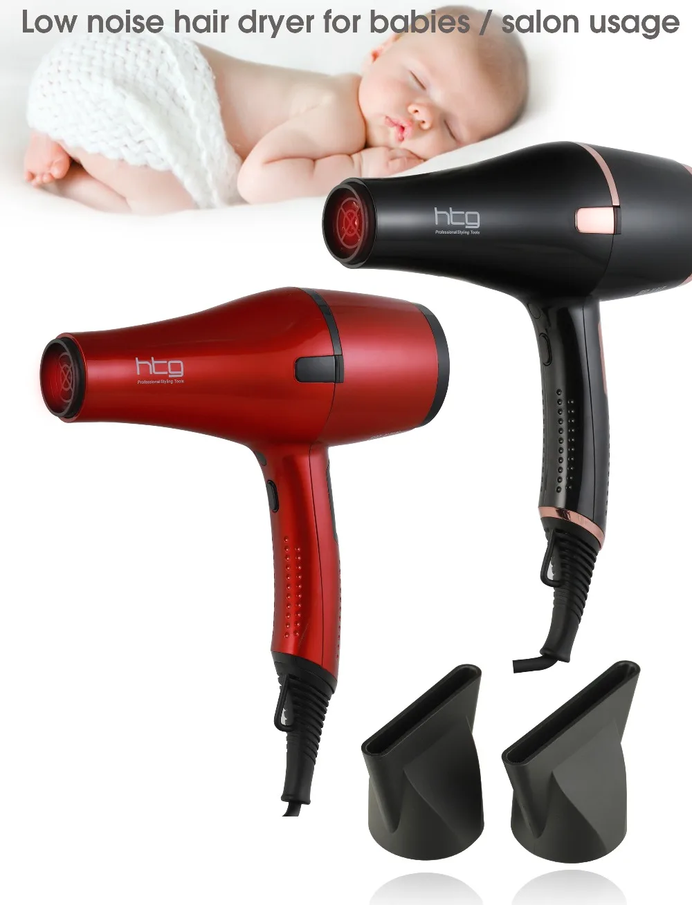HTG 2300W Powerful Professional Hair Dryer Hair Blow Dryer Cold shot
