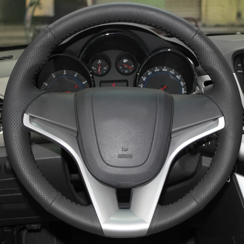 DIY специальный чехол рулевого колеса автомобиля для Chevrolet Cruze кожаный на руль