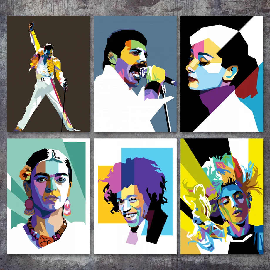 

Artist Rock Rap Singer Movie Actor Star modern Wall Art Canvas Painting Nordic Posters And Prints Wall Pictures For Living Room