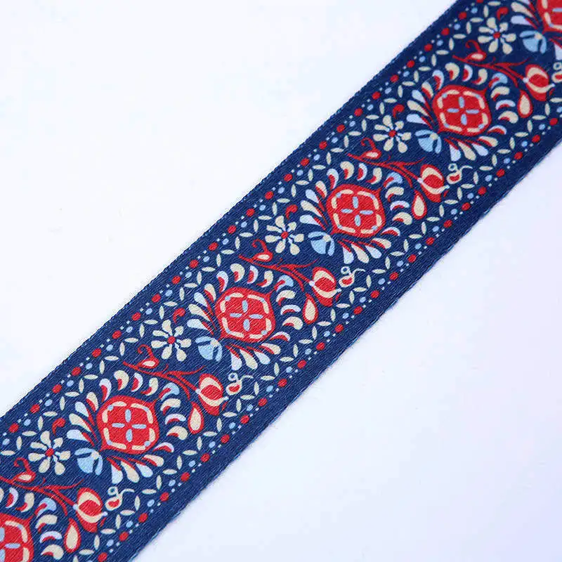 

DoreenBeads 5cm 0.9 m 1 PC Ethnic Style Jacquard Trim Webbing Flower Geometric Pattern Garment Bag Home-textile Sewing Accessory