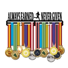 Вешалка для медалей всегда заработала никогда не дана вешалка для спортивных медалей матовый черный 46 см L медаль держатель