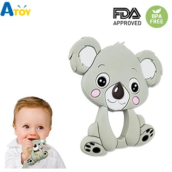 

Safe Baby Teether Silicone Koala Teether Infant Teething Toy Nursing Teethers Chewing Teething Beads BPA Free Baby Oral Care