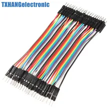 Durable 40pcs Dupont 10CM Male To Male Jumper Wire Ribbon Cable Breadboard