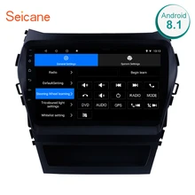 Seicane " Android 9,0/8,1 четырехъядерный автомобильный радиоприемник с навигацией GPS мультимедийный плеер для 2013- hyundai IX45 SantaFe