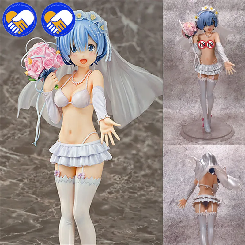 

RE:LIFE IN A DIFFERENT WORLD FROM ZERO REM ACTION FIGURE 1/8 SCALE PAINTED FIGURE WEDDING DRESS GIRL VER. REM PVC FIGURE TOY