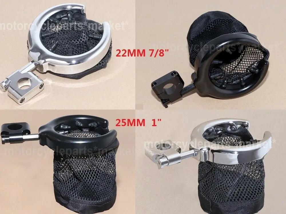 Универсальный хромированный мотоцикл руль металлический держатель для напитков металлический напиток для Harley Dyna Honda Suzuki Ямака BMW