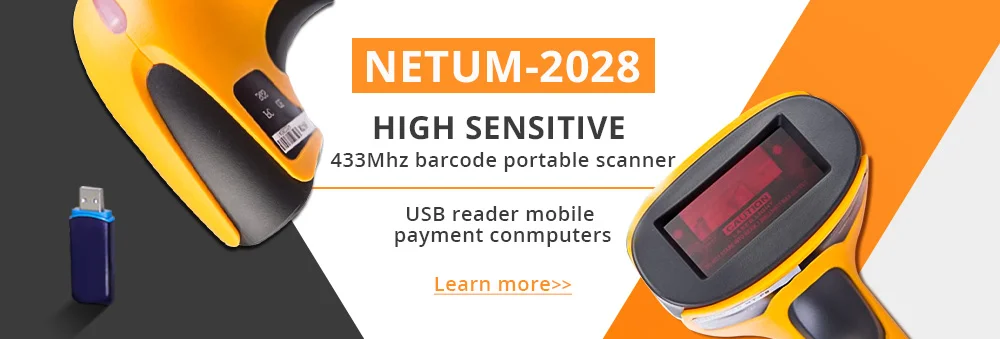 Portátil de Código de Barras sem Fio Leitor de Código de Pagamento Móvel sem Fio Scanner Laser Alta Velocidade Scaned Conmputers Pos Usb m2 32bit 16 Scanner portátil de código de barras sem