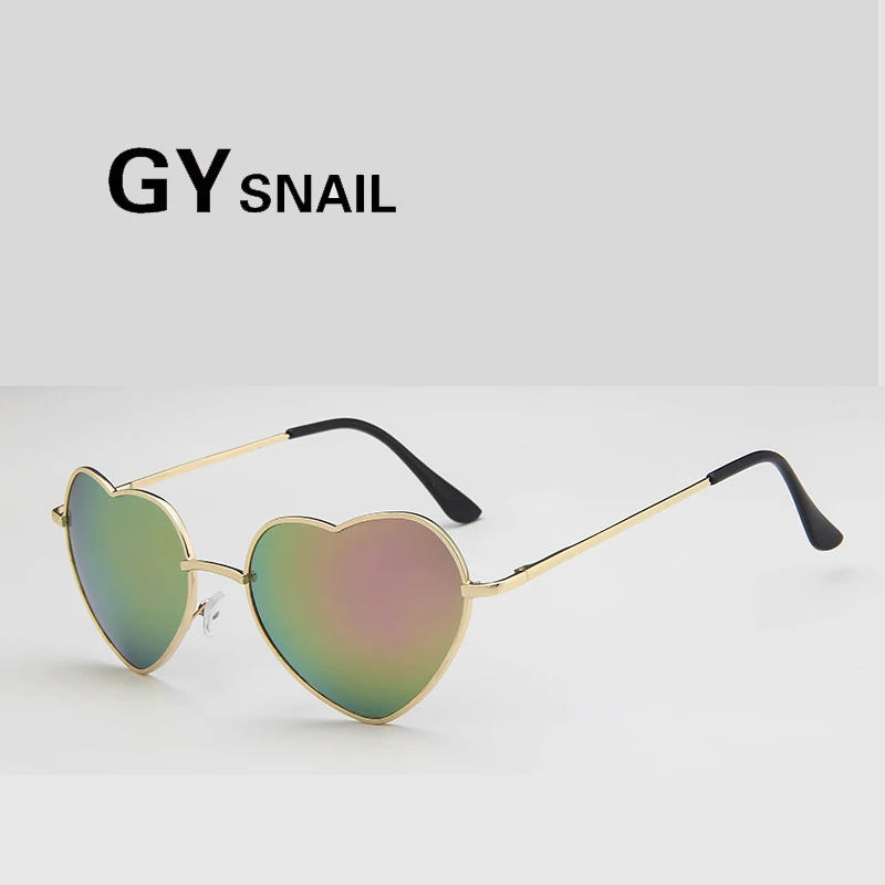 Женские солнцезащитные очки в форме сердца GY Snail Зеркальные Солнцезащитные с