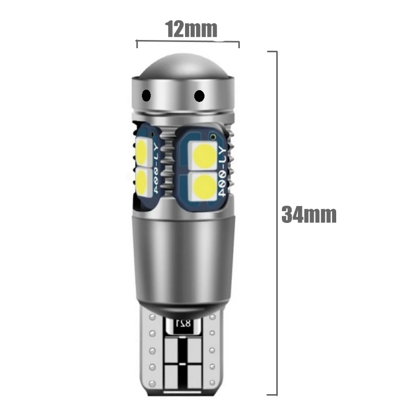 2 шт. T10 супер яркий 10 SMD 3030 светодиодный Canbus без ошибок Авто парковочный светильник W5W автомобильный клиновидный задний фонарь внутренняя лампа для чтения купольная лампа