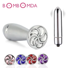 bombomda Metal Anal Plug Dilator for men female Stainless Steel Metal Anal Plug Dildo Sex Toys Products Butt Plug Gay Anal Beads
